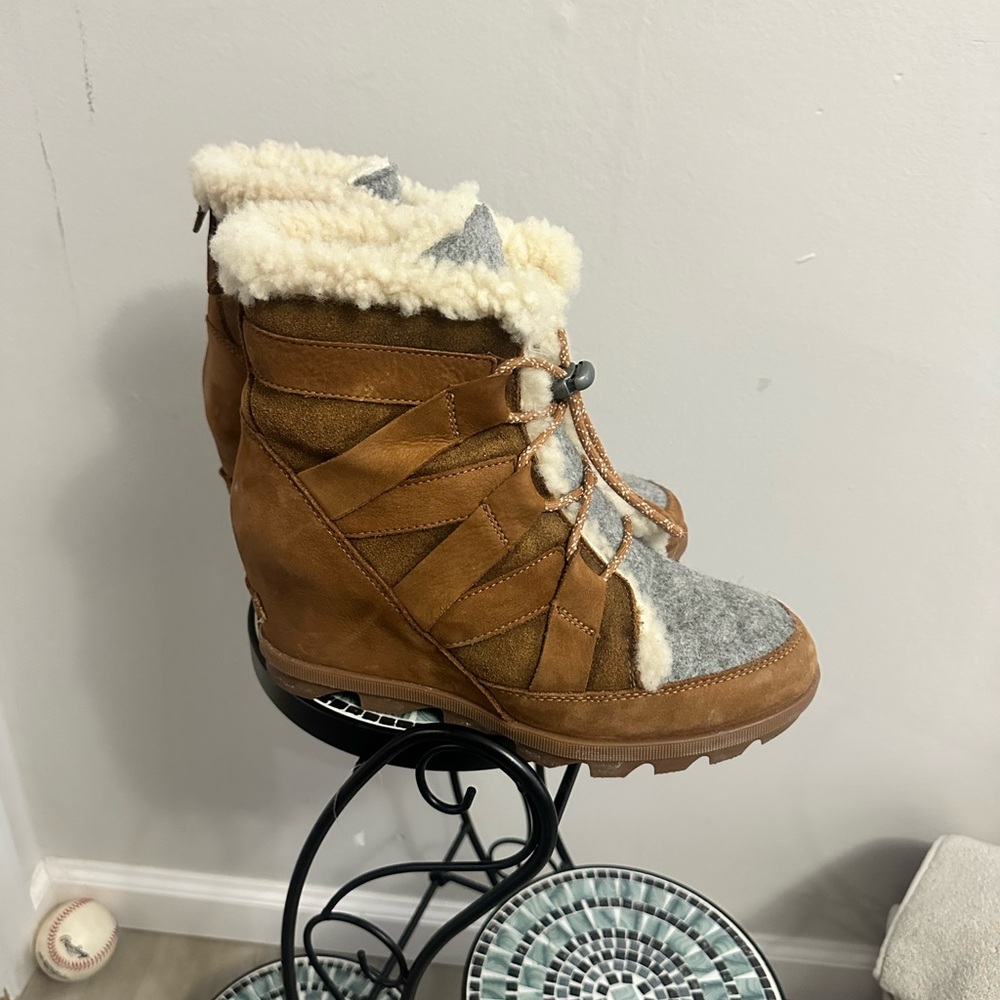 Sorel Women's Shearling-Lined Wedge Boots